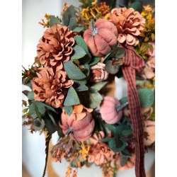 Wianek jesienny na drzwi Karmelowa Elegancja 40 cm